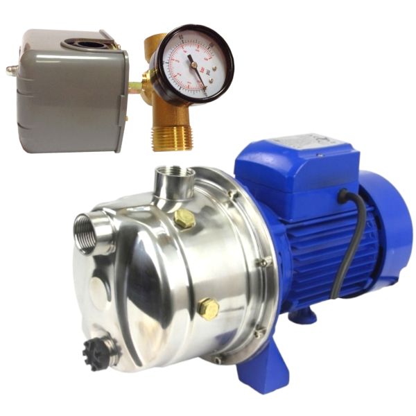 Самовсасывающий центробежный насос Jet100s/Jy1000 + автоматика Самовсасывающий центробежный насос Jet100s/Jy1000 + автоматика